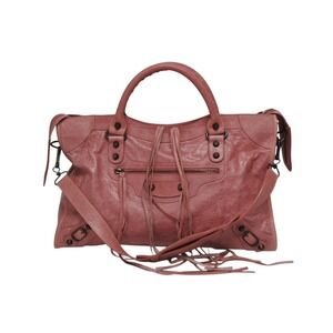 BALENCIAGA Giant City Bag Pink Black Hardware